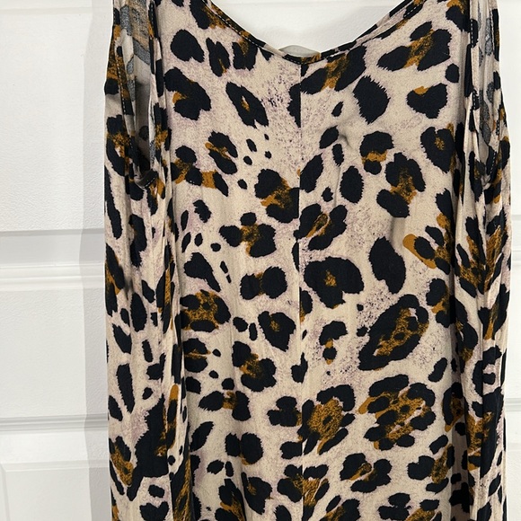 URBAN ROMANTICS - jumpsuit leopard print wide legs cropped size no tag - Picture 7 of 8